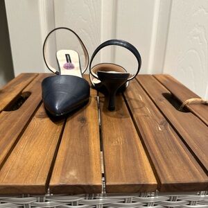 Blue Slingback Heels